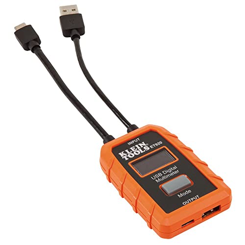 Klein Eszközök ET920 USB-Power Meter, USB-A vagy USB-s-C Digitális Mérő Feszültség & Klein Eszközök HÁLÓZATI Megszakító Kit a