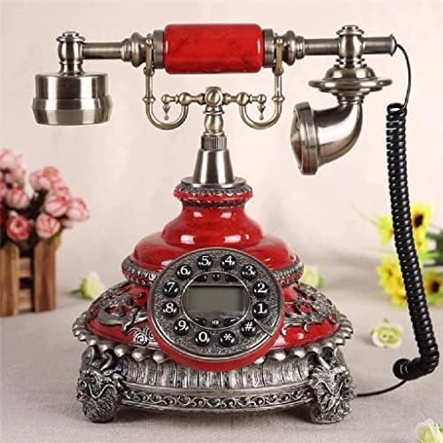 ZJHYXYH Antik Vezetékes Telefon Rögzített Digitális Retro Telefon Gombot, Tárcsázza a Klasszikus, Dekoratív, Tömör Fa Telefonok Vezetékes