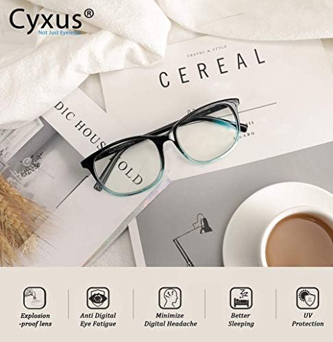 Cyxus 2 Csomag Kék Fény Blokkoló Szemüveg Csomag Retro Tér Számítógép Szemüveget a Nők, Férfiak