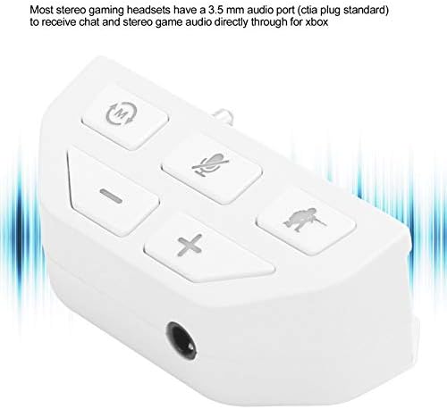 SHYEKYO Gamepad Fejhallgató Átalakító, Gamepad Headset Adapter Mikrofon Némítás Fuction 3,5 mm-es Audio Port Vezérlő(Fehér)