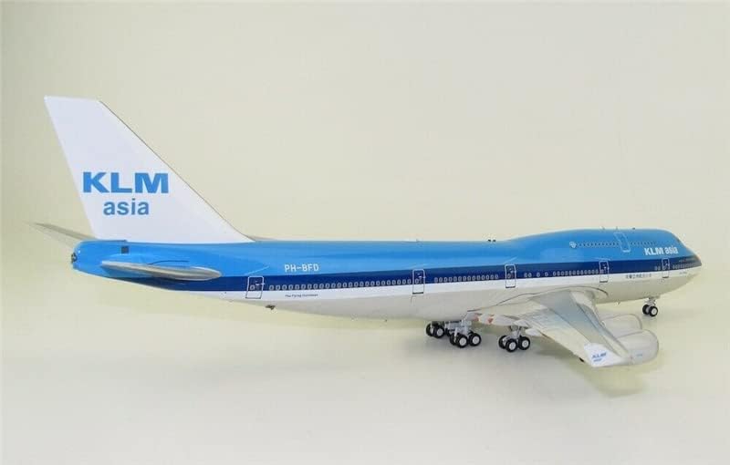 Fedélzeti 200 KLM-Ázsiában a Boeing 747-406M PH-FTV állvánnyal Limited Edition 1/200 FRÖCCSÖNTÖTT Repülőgép Előre elkészített