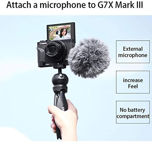 UURig G7X Mark III Vlog Kamerát Hideg Cipő Kiterjesztését Mikrofon Side Mount Canon G7X Mark III Kamera, 1/4 Állványra rögzített,