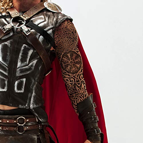 Tatodays 2x ideiglenes tetoválás viking iránytű északi teljes kar bot body art viking középkori kelta transzfer a nők, mind a férfiak cosplay