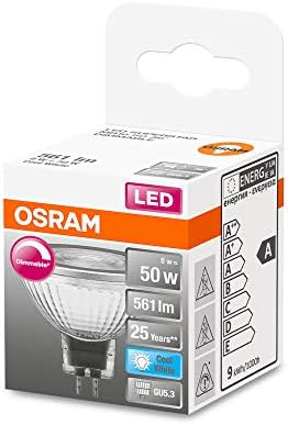 OSRAM Csomag 10 x Spot LED Reflektor Lámpa | Bázis: GU5.3 | hideg Fehér | 4000 K | 8 W | Csere 50 W | LED Superstar MR16, 12 V