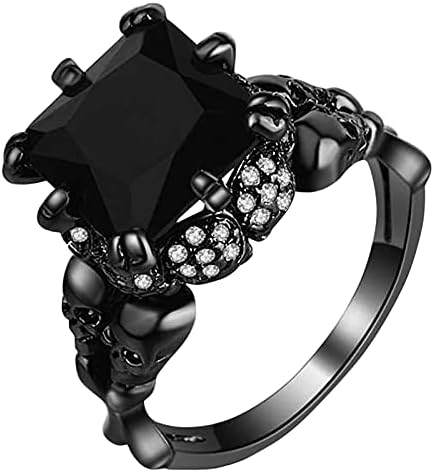2023 Új, Egyedi Gyűrű Személyiség Kreatív Divat-Férfi, Női Gyűrűk Ajándék Gyűrűk Gyűrű Fiú (Fekete, 10)