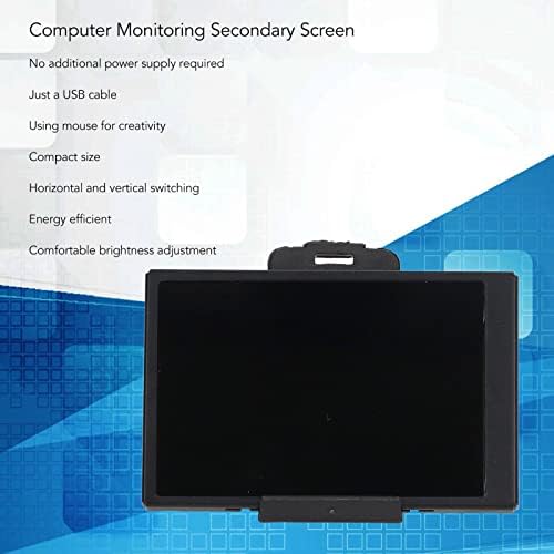 Számítógépes Felügyeleti Másodlagos Képernyőn, Autoclose Kompakt Méret 3,5 Hüvelykes Egyszerű Telepítés Mini PC Hőmérséklet Kijelző