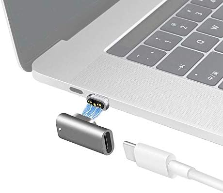 Mágneses USB-C Adapter,C Típusú Csatlakozó, USB 3.1 480 Mb/s PD,100W Quick Charge - - Támogatja a Nagy Sebességű Kompatibilis a MacBook Pro/Matebook