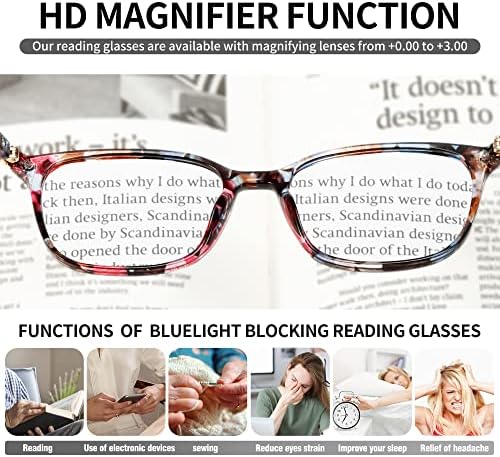 CICIMAX Olvasó Szemüveg Női Kék Fény Blokkoló,Könnyű Számítógép Olvasók Négyzetméter szem, szemüveg, Photochromic Lencse