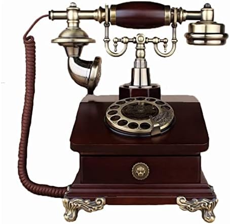 Vezetékes Telefon, Vezetékes Telefon Vintage Antik Forgó Tárcsa Telefon Sárgaréz Kivitelben Asztal Dekoratív Telefon,Kreatív,