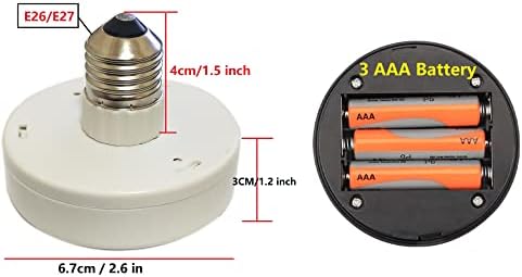 2 Csomag Akkumulátoros Lámpa Izzó Távirányítóval a Nem Villamos világítótestek,AAA elemes LED Izzók Vezeték nélküli Szabályozható
