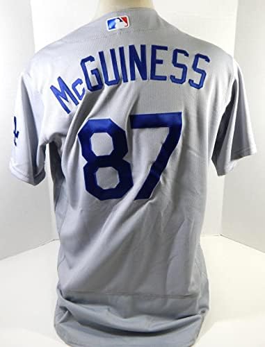 2020-ig a Los Angeles Dodgers Connor McGuiness 87 Játék Kiadott O Használt Szürke Jersey 2 6 - Játék Használt MLB Mezek
