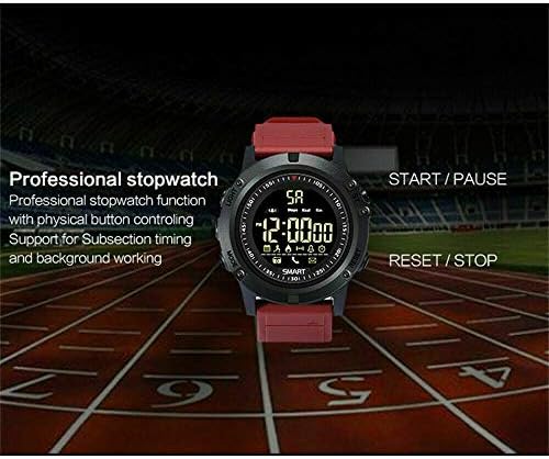 Új Profi Sport Intelligens Karóra Férfi IP68 Vízálló 1.24 Hüvelykes Kijelző Smartwatch Android iOS (Burgundia)