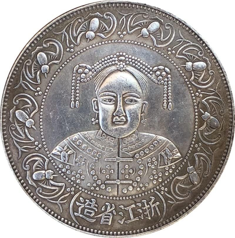 Régi Érméket Antik Ezüst Dollár Zhejiang Yiliang pénzverés kézműves Gyűjtemény