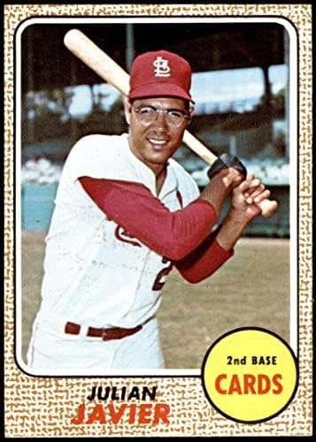 1968 Topps 25 Julian Javier St. Louis Cardinals (Baseball Kártya) NM Bíborosok