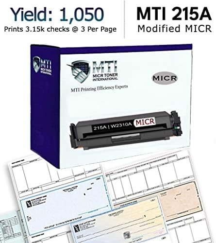 MTI Kompatibilis 215A W2310A Módosított MICR Toner | Color Pro M182 M182nw M183 M183fw | Csekk Nyomtató Mágneses Tintapatron