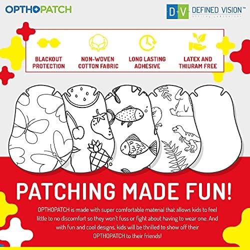 OPTHOPATCH Szín A SAJÁT Patch - | Extra Ragasztó Szem Foltok a Gyerekek 40 Csomag + 1 Jutalom Diagram Plakátok