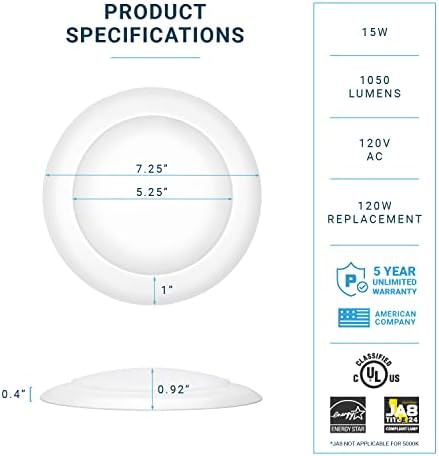 PARMIDA (12 Db) 5/6 Hüvelyk Szabályozható LED Lemez Fény Felület süllyeszthető 15W, UL, Süllyesztett Utólag Mennyezeti Lámpák, Energy