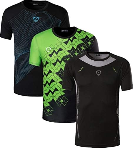 Sportides 3 Csomag Fiú Rövid Ujjú Száraz Fit Sport Póló, T-Shirt Tshirt Maximum Golf, Tenisz, Bowling Futó LBS701_Pack