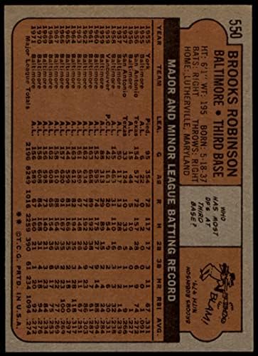 1972 Topps 550 Robinsont Baltimore Orioles (Baseball Kártya) EX/MT Orioles