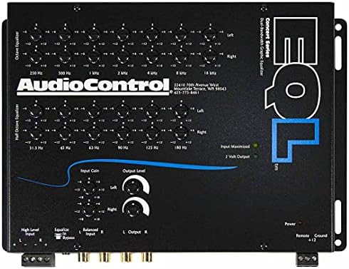 AudioControl EQL Fekete Csomagtartó-Hegy Equalizer, illetve Pre-Amp