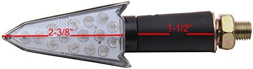 MotorToGo Fekete Nyíl Hosszú Szár indexet LED Szemellenző Mutatók Kompatibilis a 2012-es Ducati 848 utcai harcos