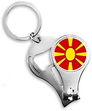Macedónia Európai Nemzeti Jelkép Köröm Zimankó Gyűrű Kulcstartó Sörnyitó Clipper