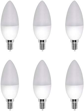 LED Gyertyatartót Izzók (6 db) E14 Bázis 7W (70W Halogén Izzók) Meleg Fehér 3000K Csillár Izzó Dekoratív Gyertya Fény,AC85-265V
