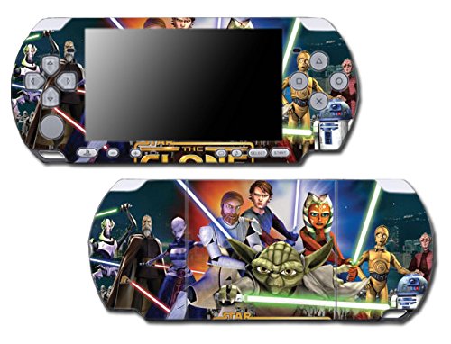 Star Wars Clone Wars Jedi Obi Wan Yoda Luke videojáték Vinyl Matrica Bőr Matrica Takarja a Sony PSP Slim Playstation Portable 3000 Sorozat Rendszer