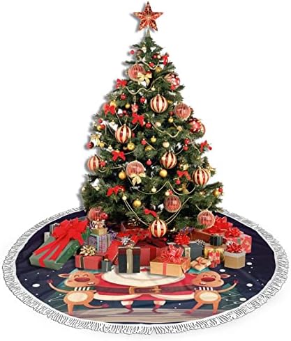 Boldog Karácsonyt karácsonyfa Szoknya, karácsonyfa Szoknya Szőnyeg Tassel a Nyaralás, Esküvő Dekoráció 48