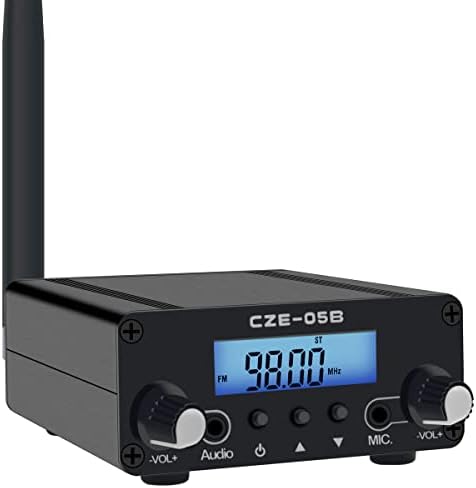 05B 0,5 W FM Transmitter, Mini Rádiós Sztereó Állomás PLL LCD kijelző, 3,5 mm Audió Kábel, Drive-in Templom Szolgáltatás, Iskola,