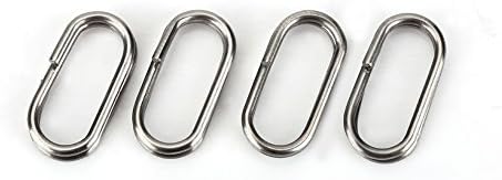 Asixx Ovális Osztott Gyűrű, 100-as Rozsdamentes Acél Osztott Gyűrű Ovális Ovális Osztott Forgatható Gyűrű Snap Ponty horgászfelszerelés