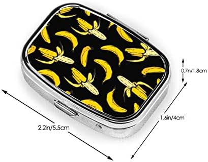 Banán Is Gyümölcs, Vicces, Minta Tér Mini Tabletta Doboz Gyógyszert Fém Szervező Utazási Barátságos Hordozható Tabletta Esetében