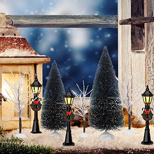 Coume karácsonyfa Hó Borított Ág Falu Fa Mesterséges Karácsonyi Falu Megjeleníti a Fa, a Karácsony Lámpa Lámpa Karácsonyra, Télen a Házban