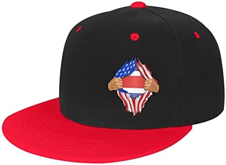 BOLUFE USA-Costa Rica Zászlók Gyermek Baseball Sapka, Jó Légáteresztő Funkció, Természetes, Kényelmes, Légáteresztő
