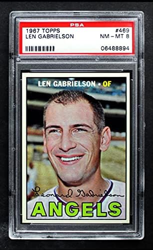 1967 Topps 469 Len Gabrielson Los Angeles Angels (Baseball Kártya) PSA a PSA 8.00 Angyalok
