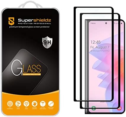 (2 Csomag) Supershieldz Célja a Samsung Galaxy Z Fold 4 5G (Első Képernyőn Csak) Edzett Üveg kijelző Védő fólia, Anti Karcolás, Buborék