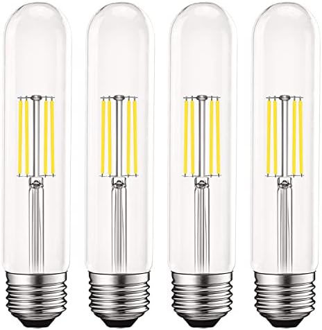 LUXRITE Vintage T9 LED Cső Izzók 60W Egyenértékű, 5000K Fényes Fehér, 550 Lumen, Szabályozható Edison Csöves Izzók 5W, Átlátszó Üveg, LED