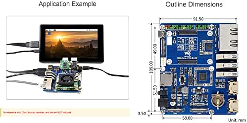 Dual Gigabit Ethernet Bázis Tábla Célja a Raspberry Pi Számítási Modul 4 Lite/EMMC Sorozat Modul Tartalmazza ETH/CSI/DSI/RTC/HDMI/Micro