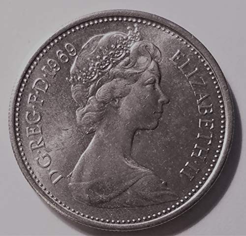 Anglia QEII 5 Új Penny 1969 Érme, Nagy-Britannia