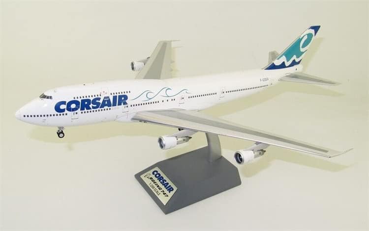 Fedélzeti 200 Corsair a Boeing 747-300 F-GSEA állvánnyal Limited Edition 1/200 FRÖCCSÖNTÖTT Repülőgép Előre elkészített Modell