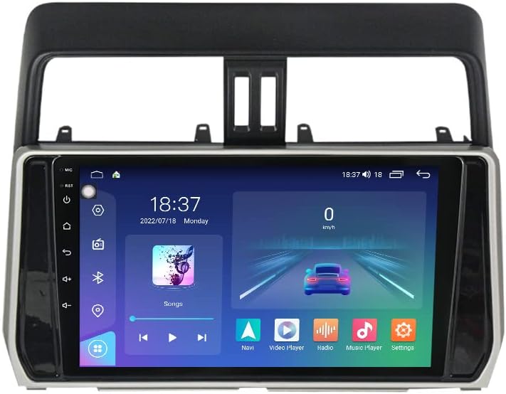 Android 10 Autó Rádió Sztereó Toyota Prado 2018 2019, Biorunn 10.1 inch GPS Navi Octa-Core hangvezérlés Carplay Android Auto,