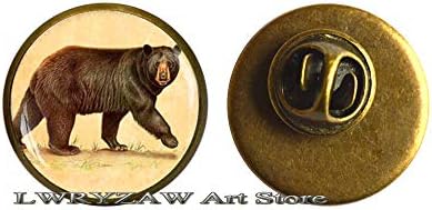 Medve Pin-Kód, Medve, Bross, Medve Bross Ékszerek, Antik Stílusú Állati Ékszerek, Art Print Medve Bross,M13