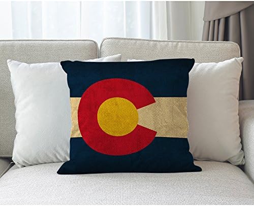 Moslion Vintage Colorado Állami Zászló Párna,Otthon, Dekoratív Párnát Fedezze Pamut Ágynemű Párna Kanapé/Kanapé/Hálószoba/Nappali/Konyha/Autó
