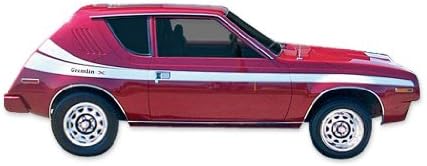 1977 AMC Amerikai Motorok Gremlin X Matricák & Stripes Kit - Berry