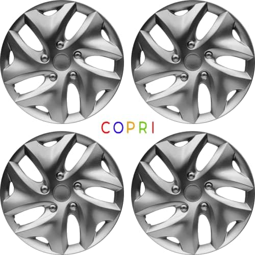 Copri Készlet 4 Kerék Fedezze 14 Coll Ezüst Dísztárcsa Snap-On Illik Nissan