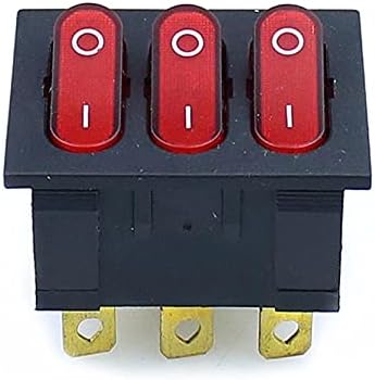 KQOO Nagy Rocker Kapcsoló piros háromállású Kapcsolót a 9 Pin-2 Pozíció Multi-Kés Egyetlen Dobja 15A 20A 250V 125VAC AC ON-Off