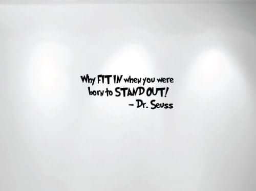 Innovatív Stencil Miért Fér be Mikor Születtél, hogy Álljon Ki a Dr. Seuss Fal Gyerekek Lány Szoba Matrica (28 Széles X 10.5