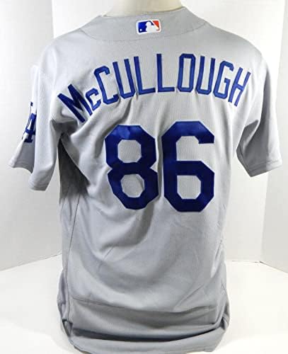 2021 Los Angeles Dodgers Clayton McCullough 86-Os Játék Kiadott Szürke Jersey 2 20 P 9 - Játék Használt MLB Mezek