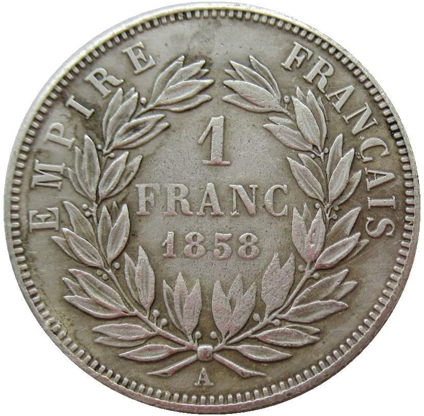 1 Frank 1853-1863 Francia Frank Külföldi Érme Másolata