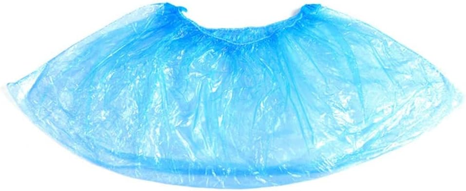 100-as Szabadtéri Eldobható Műanyag Vastag Kültéri Esős Nap szőnyegtisztítás Cipő Borító Kék Vízálló Cipő Kiterjed Gyakorlati